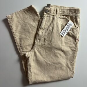 NWT BDG Urban Outfitters Corduroy Pants, Cream, Size 36